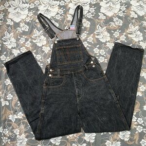 Vintage Black Denim Overalls by Watch LA
